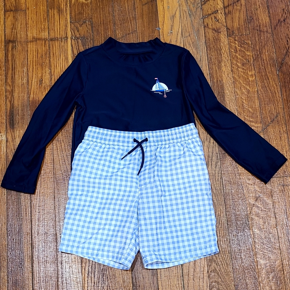 Toddler boy rash guard set
